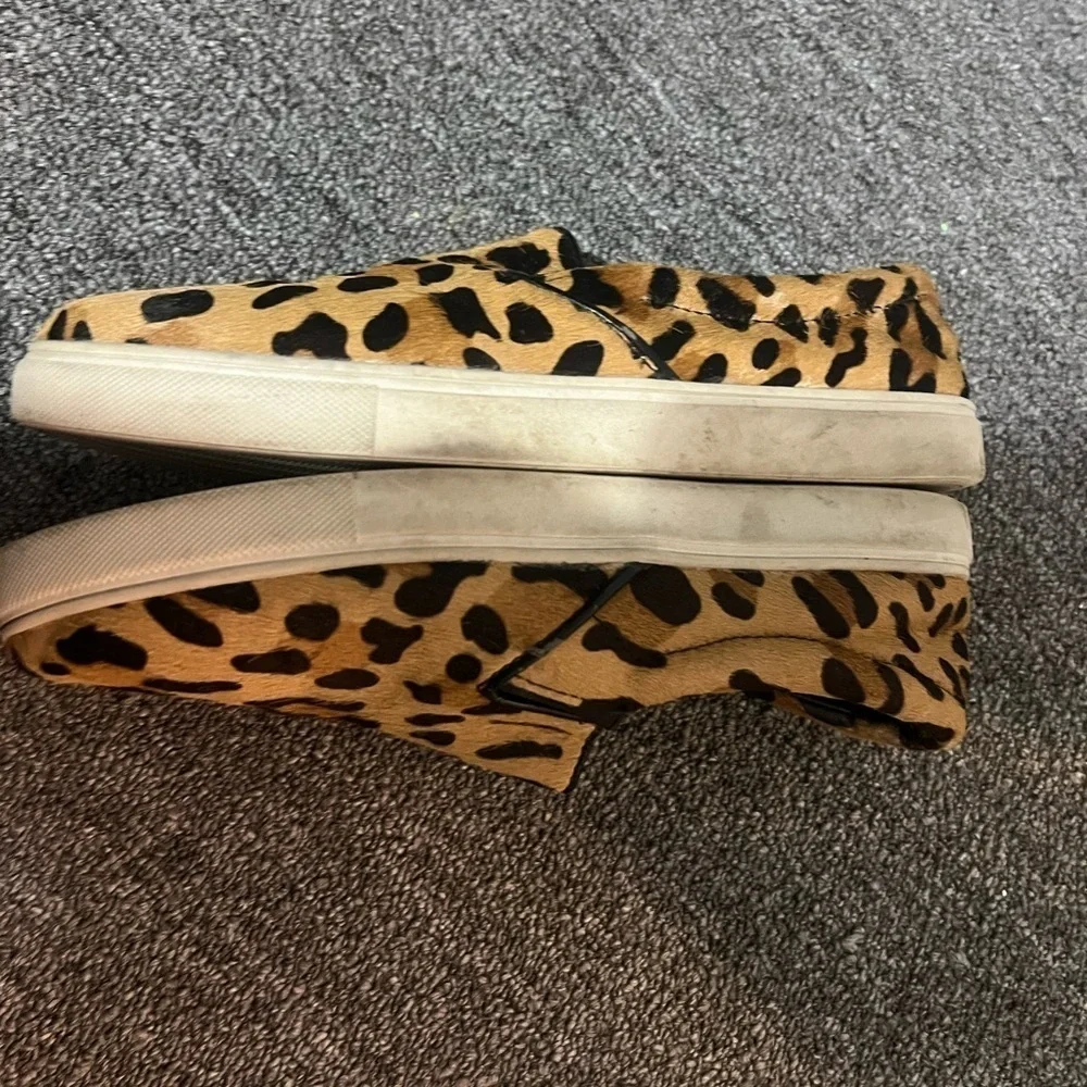 Steve Madden Eccentric Pony Hair Sneaker Leopard Women's Size 9 Loafer Shoe